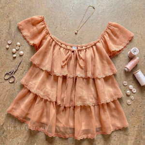 Áo Kiểu Voan Tơ Babydoll Đi Biển Cao Cấp Nhi Boutique