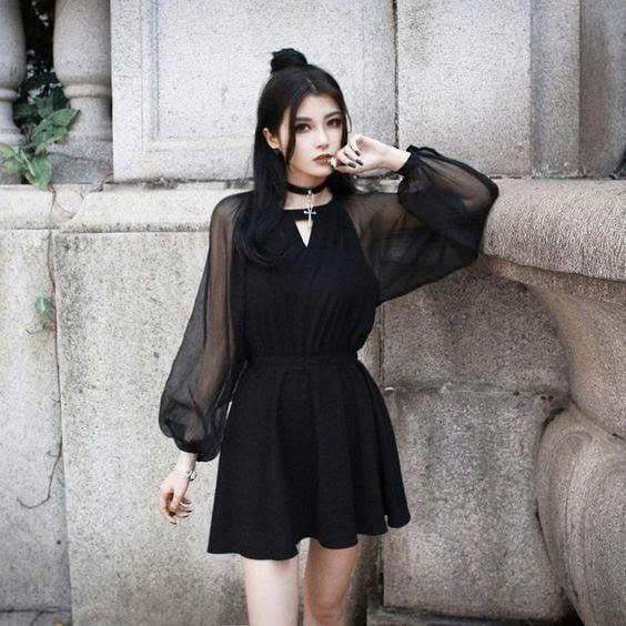 Váy cá tính nữ màu đen